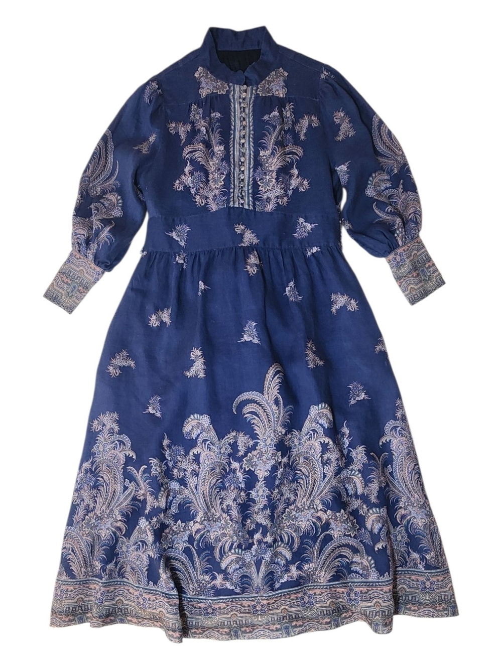 Dea Kudibal AlondraDEA Ornamental Linen Shirt Dress Blue